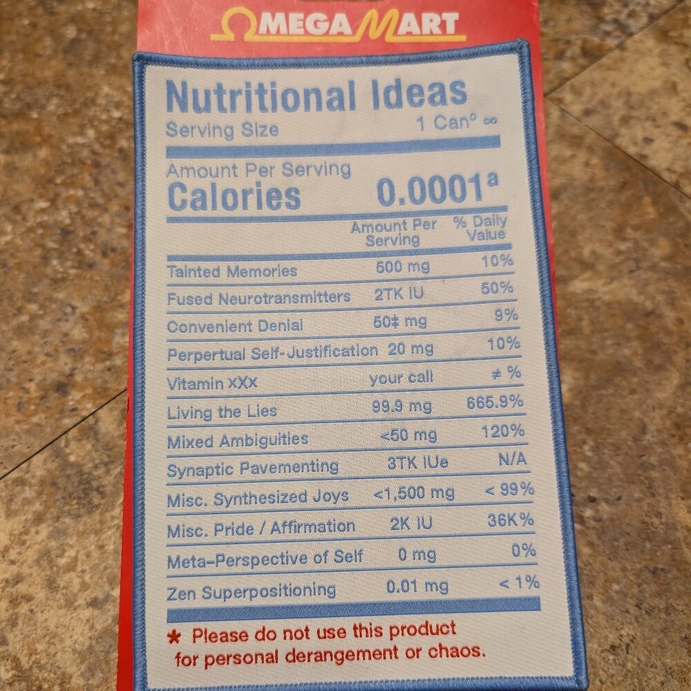 Meow Wolf Omega Mart Patch Nutritional Ideas Peel & Stick Patch